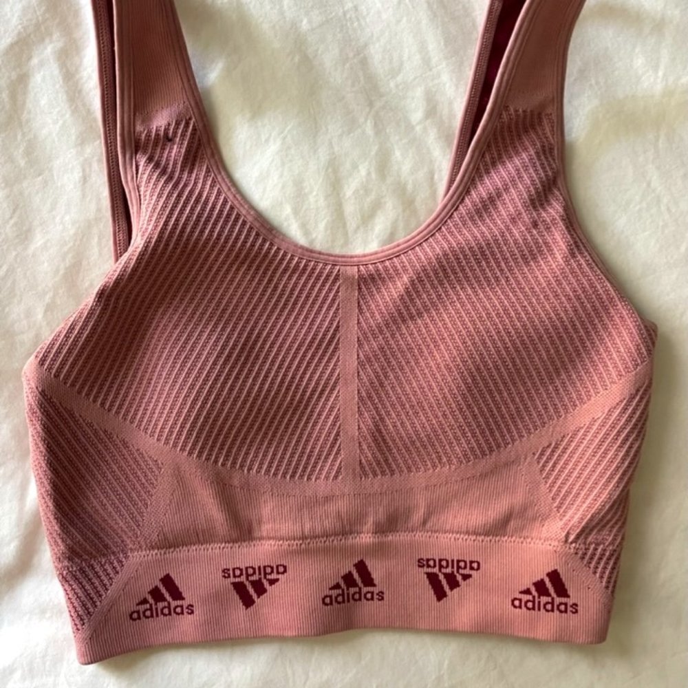 adidas End Plastic Waste Light Pink Sports Bra